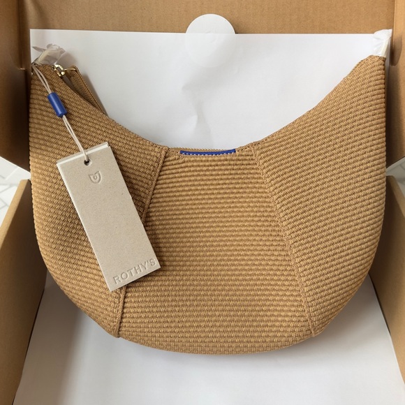 Rothy's Handbags - Rothy's Tan Hobo Bag with Blue Accent